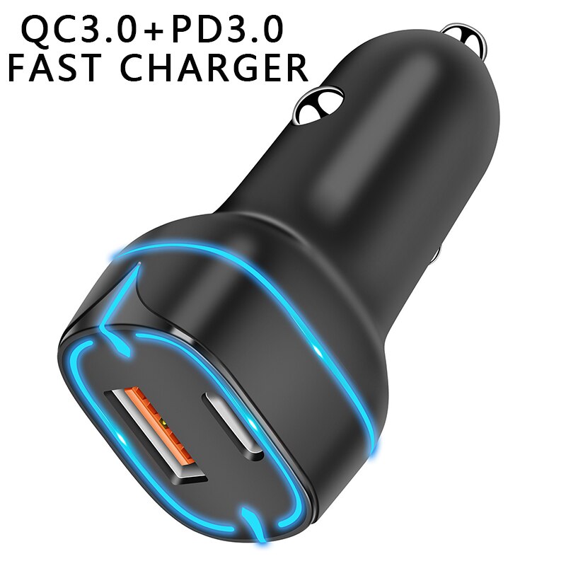 45W Pd Usb C Auto-oplader Quick Lading QC3.0 Telefoon Oplader Type C Snel Opladen Voor Iphone 13 Xiaomi huawei Samsung