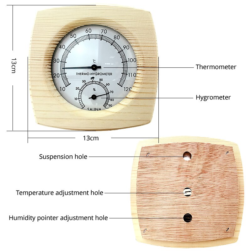 Fremragende sauna værelse træ termometer hygrometer hygrotermograf temperatur instrument