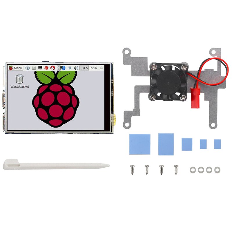 3.5 Inch Raspberry Pi 4 Touch Screen 320X480 Spi Lcd 5 50 Fps Display + Abs Case + koelventilator Voor Raspberry Pi 4 Model B/3B +/3B: 5FPS LCD and Fan