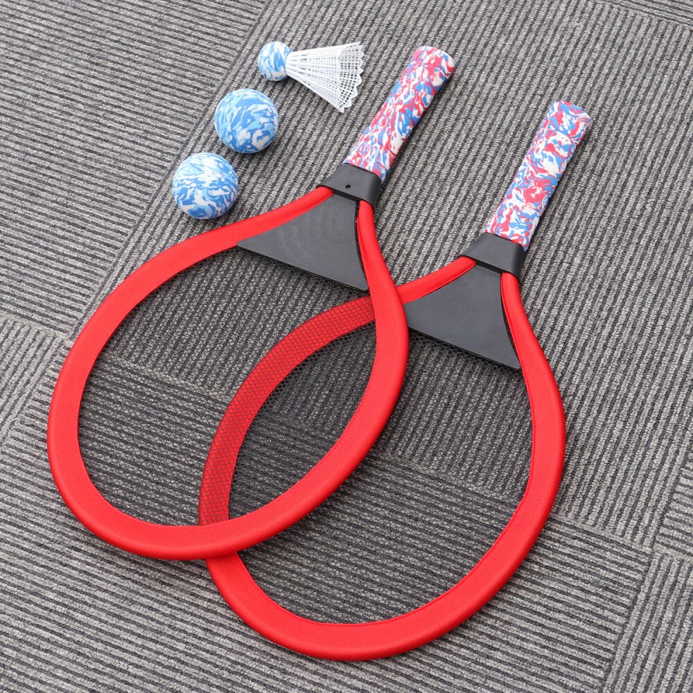 1 Pair Children's Tennis Racket Kids Palying Badminton Oval Rackets Game Props for Kindergarten Primary School Outdoor Sports (O