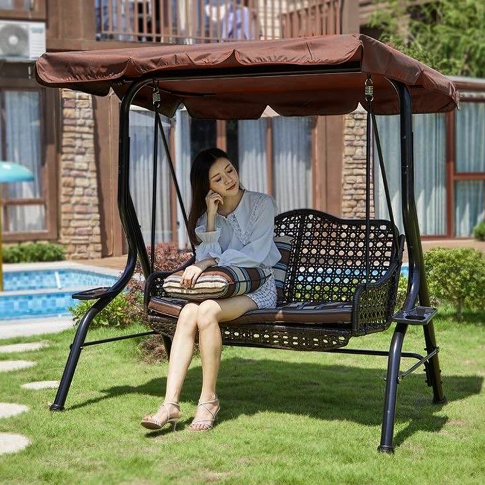Balançoire étanche couverture extérieure balançoire auvent chaise tente parasol Camping balançoire toit remplacement jardin fournitures tissu soleil ombre