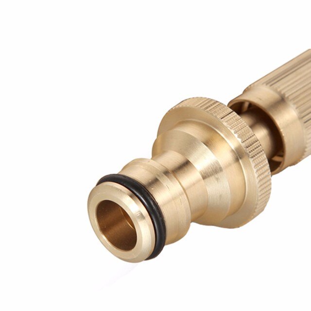 Hose Pipe Fitting Set Garden Sprinkle Water Hose Connector Pipe Adaptor Tap Quick Connector Eith Brass Material Spray Nozzle: Direct nozzle