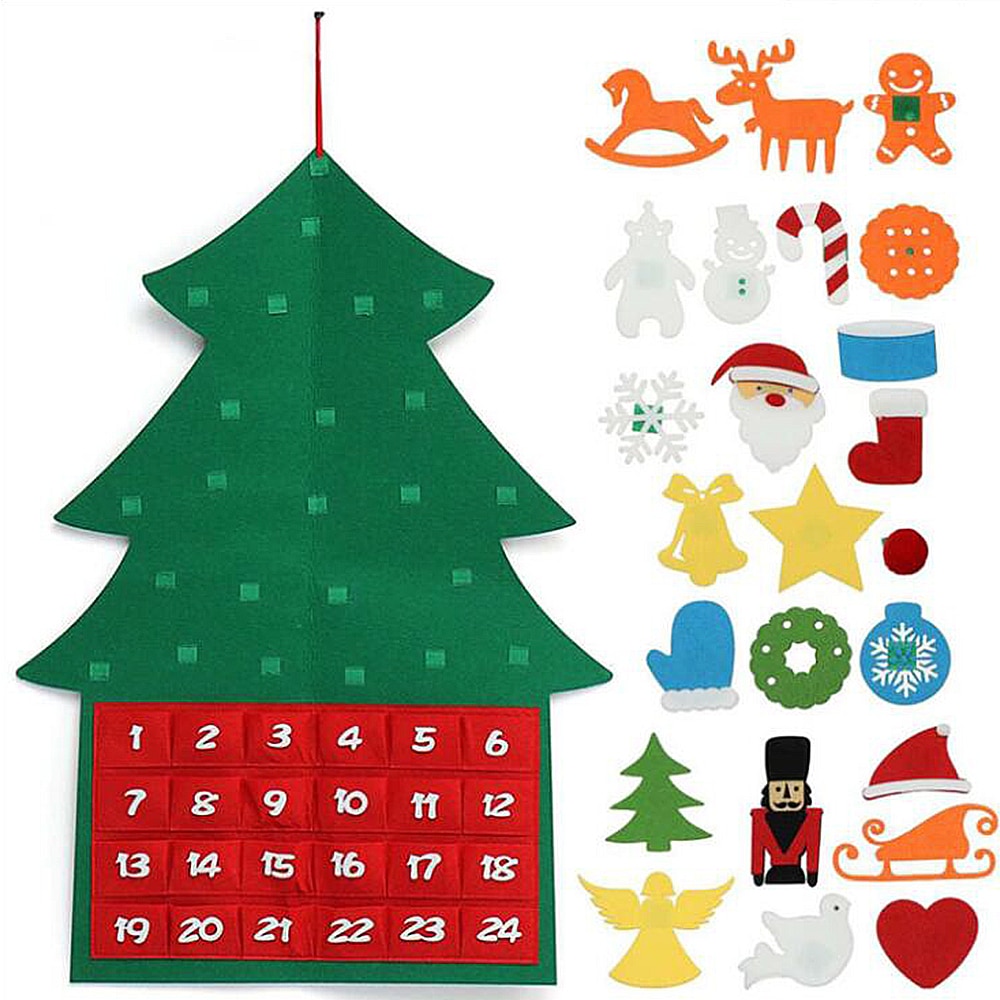 Diy Vilt Kerstboom Advent Kalender Met Zakken Jaar Kids 3