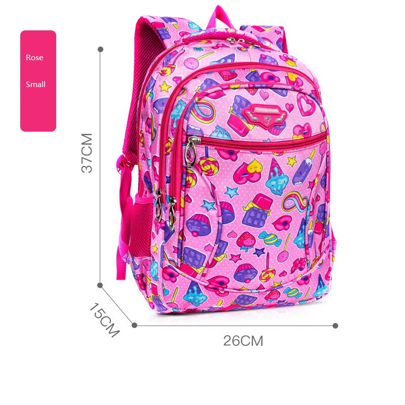 2 Size School Bags children backpacks For Teenagers girls Lightweight waterproof school bag child orthopedics schoolbags mochila: rose small