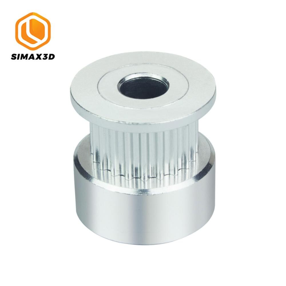 SIMAX3D GT2 Timing Katrol Tand Boring 5Mm 6.35Mm Tanden Timing Gear Alumium 1/2 Stuks Riem Breedte 6Mm voor Ender 3 Pro 3D Printer Deel