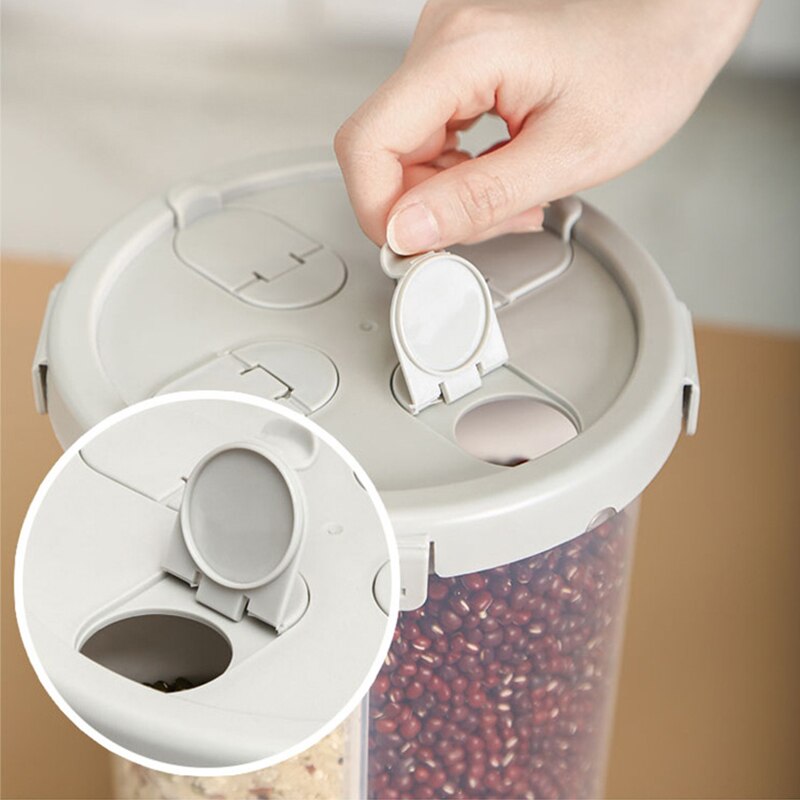 Sealed Multigrain Grain storage tank Compartment Barrel Kitchen Grain Storage Box Transparent Cereal Food Storage Containers Jar