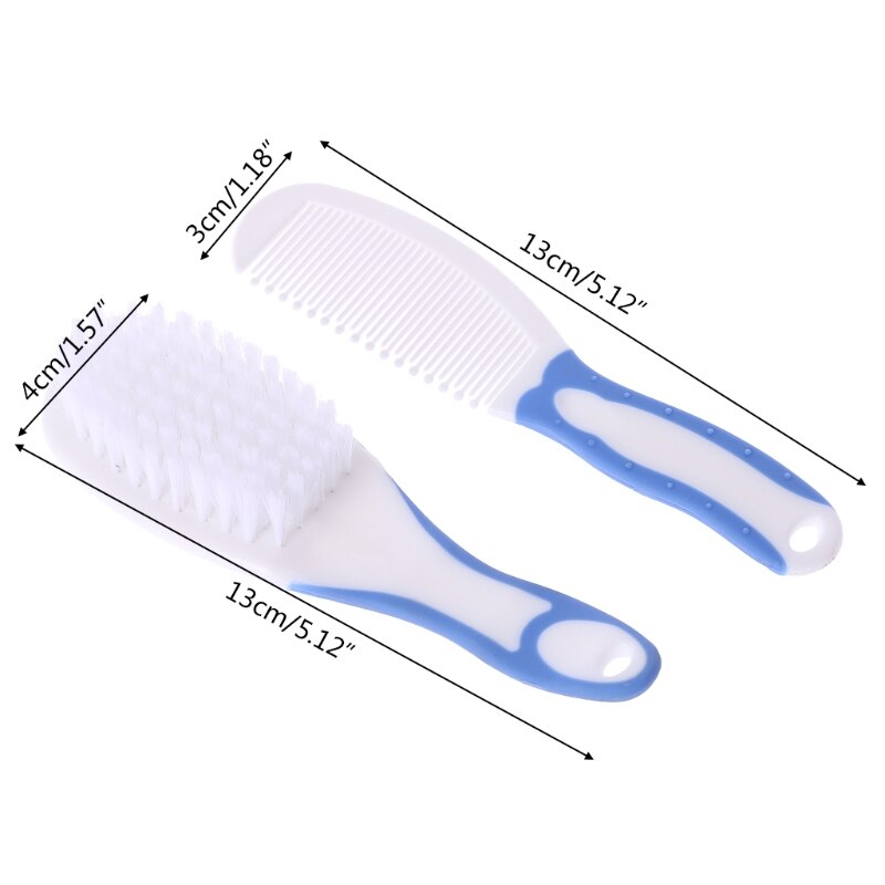 1 Set Baby Brush Comb Hair Massage Head Scalp Newborn Kids Care Preparation Kit Cute