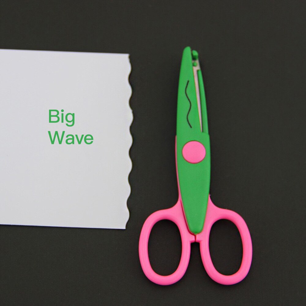 Tijeras para manualidades DIY, tijeras de plástico de seguridad para niños, cortadores decorativos para Scrapbooking, para álbum de fotos hecho a mano, álbum de recortes