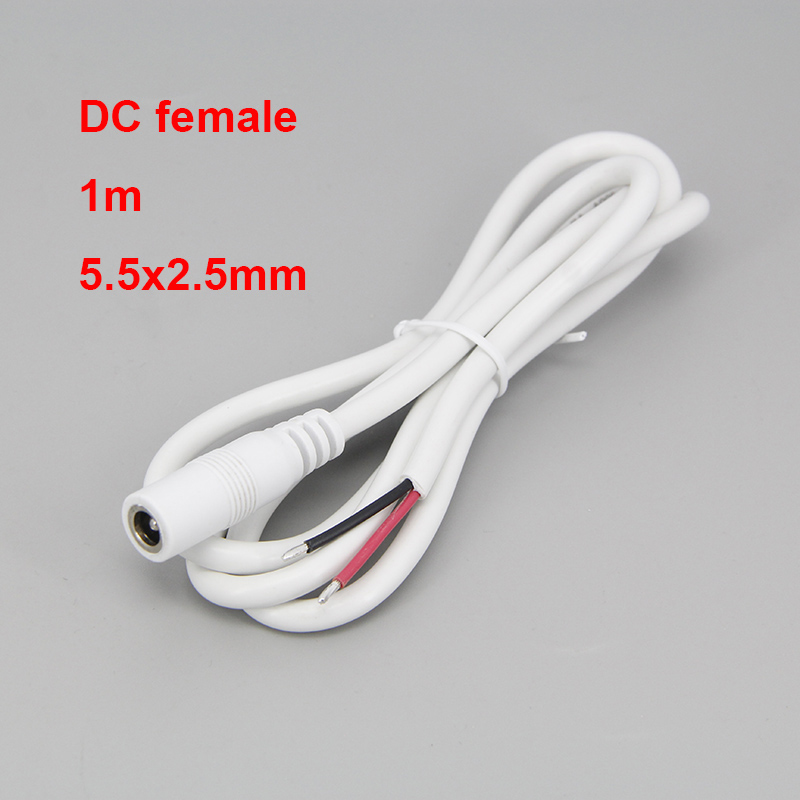 Weiß 18awg 7a DC-Stecker DC-Buchse Kabel Netzteil Verlängerung kabel 5,5mm x 2,1mm 2,5mm Kupferdraht: Orange