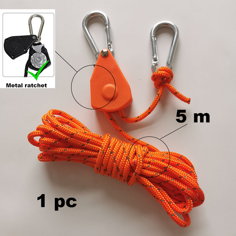 1/8 Camping Zelt Haken Spannung Seil Markise Wind Seil Verschluss Feste Schnalle Rolle Schlüssel Ratsche KleiderbüGel Lichter Hebe Werkzeug: Freier Raum