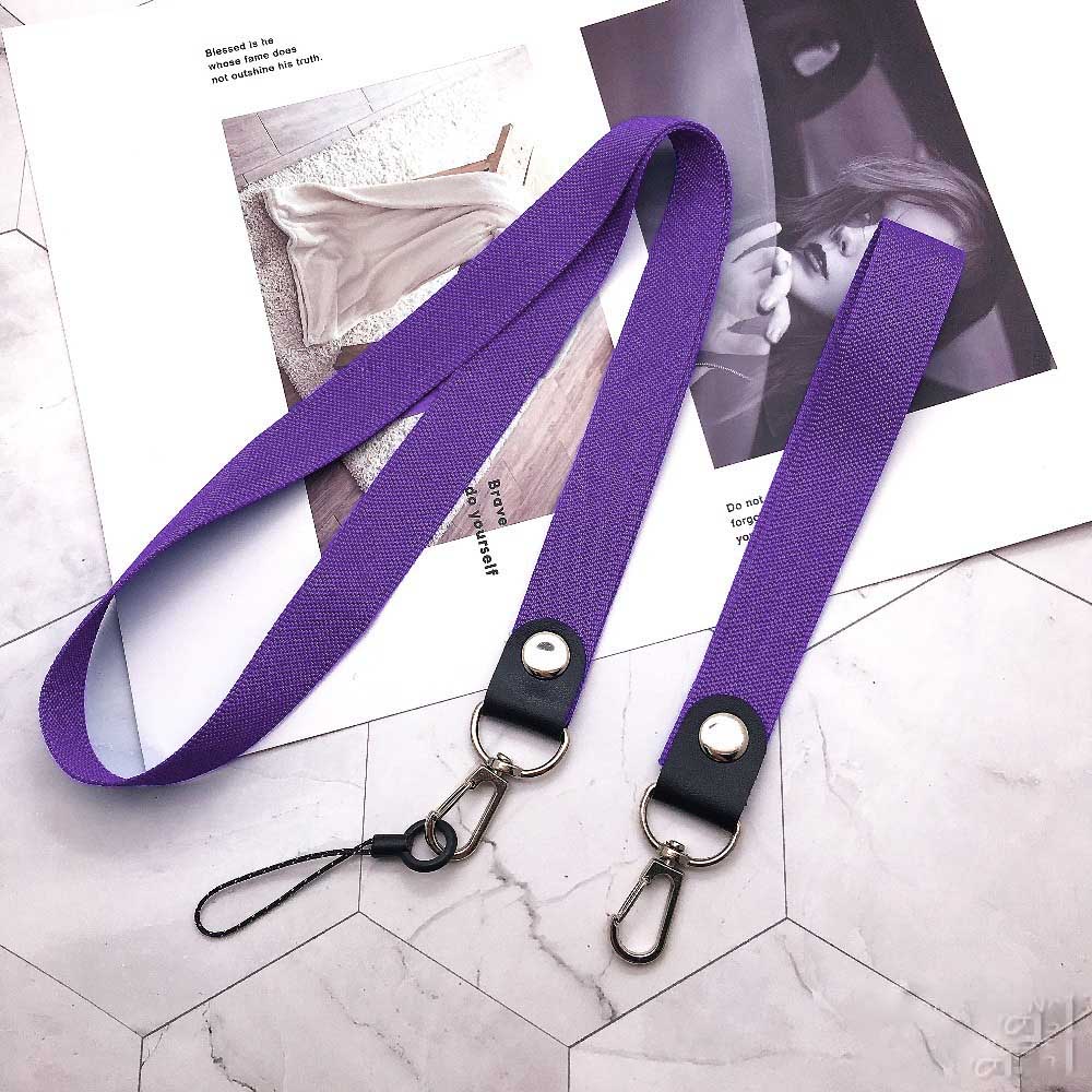 Cell Phone Neck Wrist Strap Lanyard For iPhone Xiaomi Redmi Samsung Huawei ID Card Badge Holder Key Cord Keycord Landyard Mobile: purple