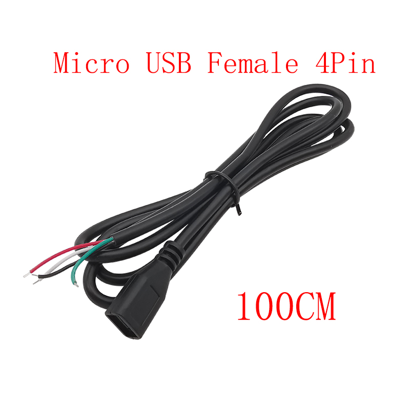 Micro USB Male Female Socket Power Supply Cable 2 / 4 Pin Wire Micro USB Plugs Jacks DIY Charging Data Cord Extension Connector: Yellow / 10-19Pcs