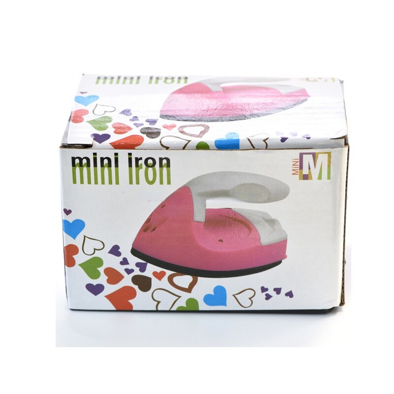 Mini Ijzer Draagbare Diy Speelgoed Puzzel Doek Stickers Creatieve Schilderen Papier Boren Ban Doudou Kleine Elektrische Ijzer