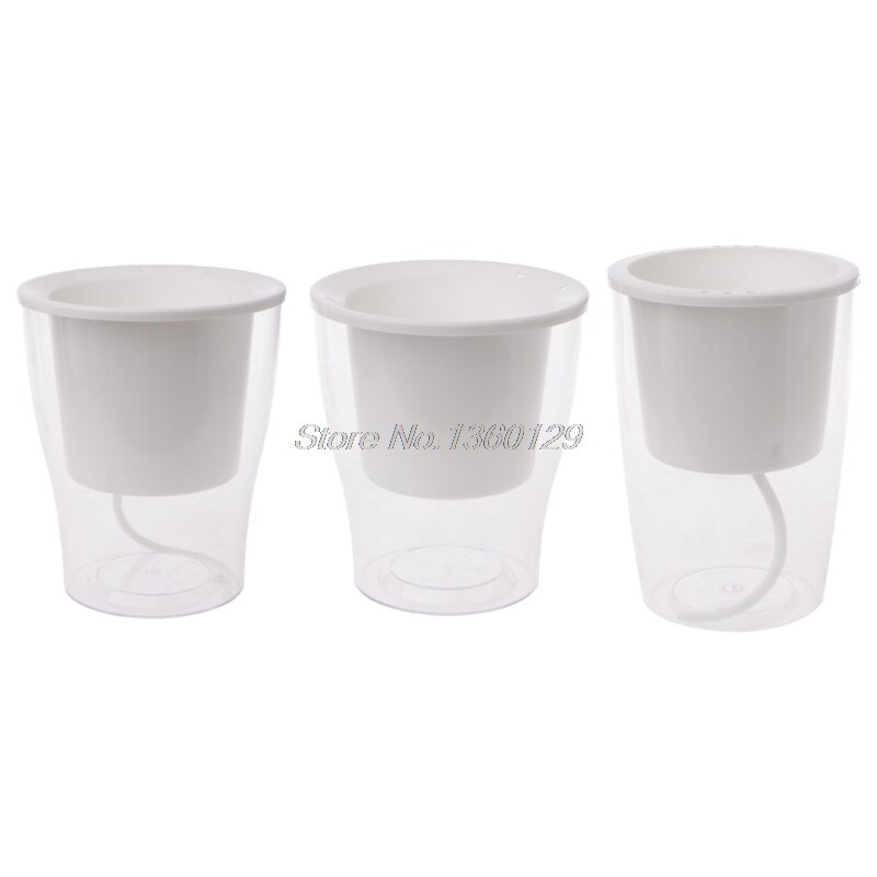 Auto Irrigate Flower Pot Vase Automatic Watering Planter Lazy Planting Round Nov18