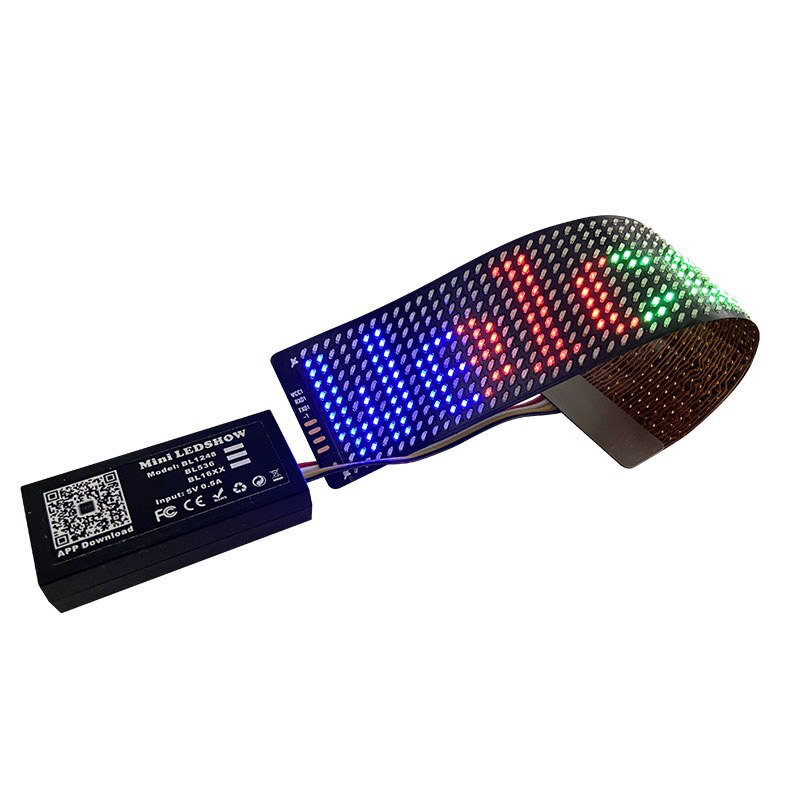 15cm Flexible LED Display Soft LED Light Sheets Moving Message LED Screen Stripe for Bags Hats Clothes Shoes Decoration: Multi 4 single color