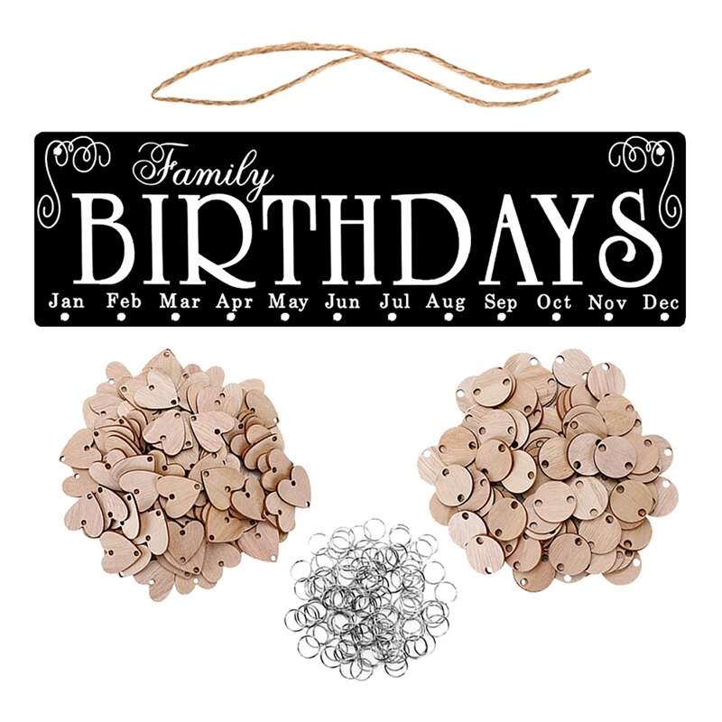 Birthday Family Birthday Board Reminder Wall Wooden Calendar.Listing Home Decoration.: A5
