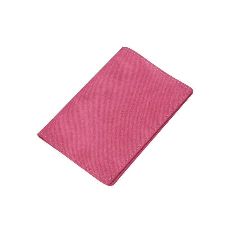 PU Leder unisex Nachahmung Denim Reisepass fallen Abdeckung Schutz fallen lässig Kreditkarten Halfter Für Männer Frauen: Rose rot