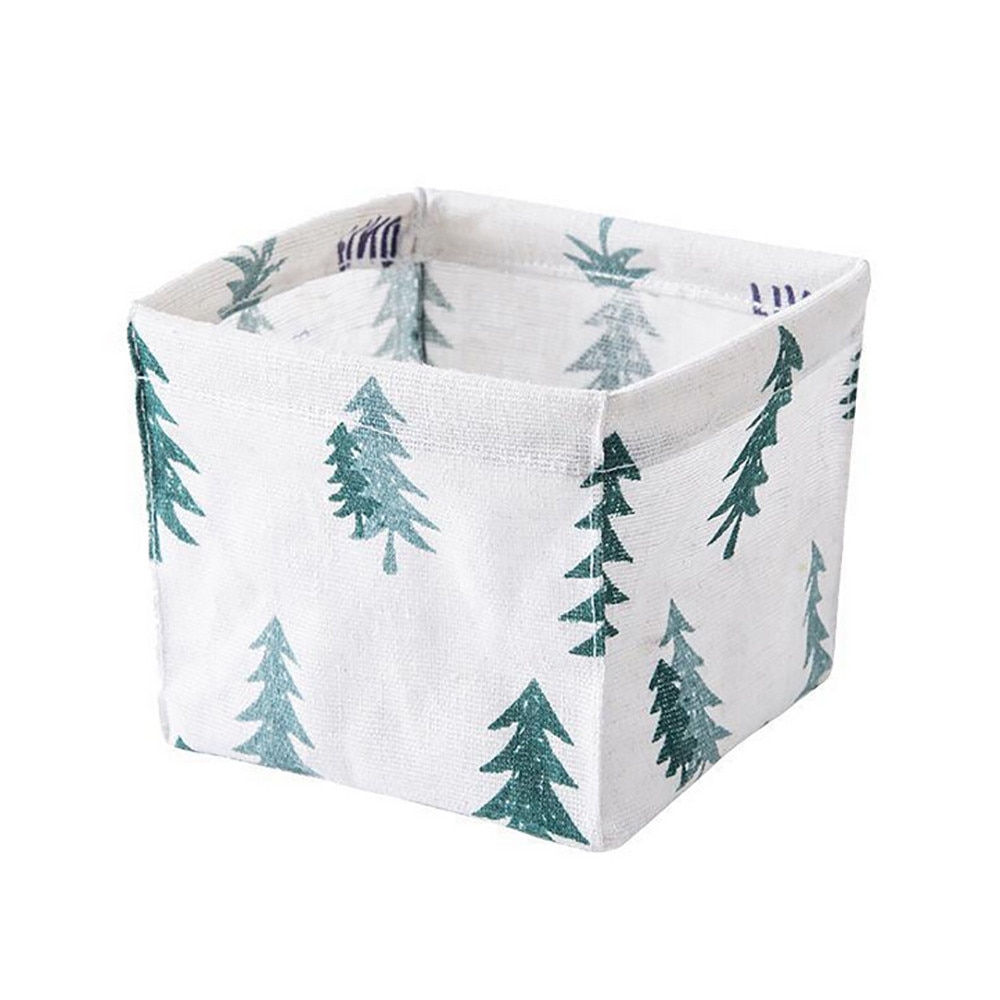 Foldable Storage Basket Storage Bin Closet Toy Box Container Organizer Fabric Basket Home Desktop Storage Baskets Bags*20: Green 