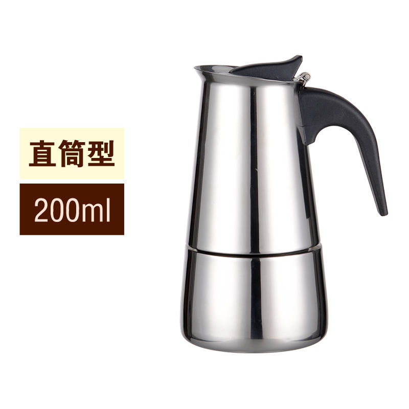 Classic Stainless Steel304 600ml Bar Percolator Office Family Coffee Machine Cappuccino Octagonal Mocha Latte Pot Espresso Maker