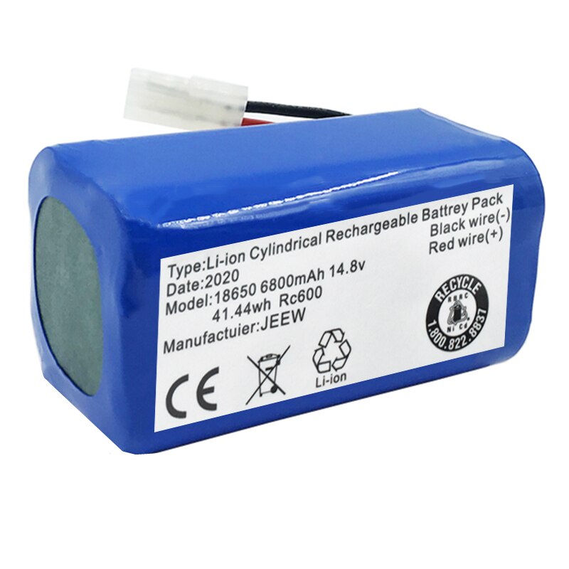 Rechargeable Li-ion Battery for MIJIA Mi Robot Vacuum-Mop Essential G1 Vacuum Cleaner Battery Pack with Capacity 6800mAh