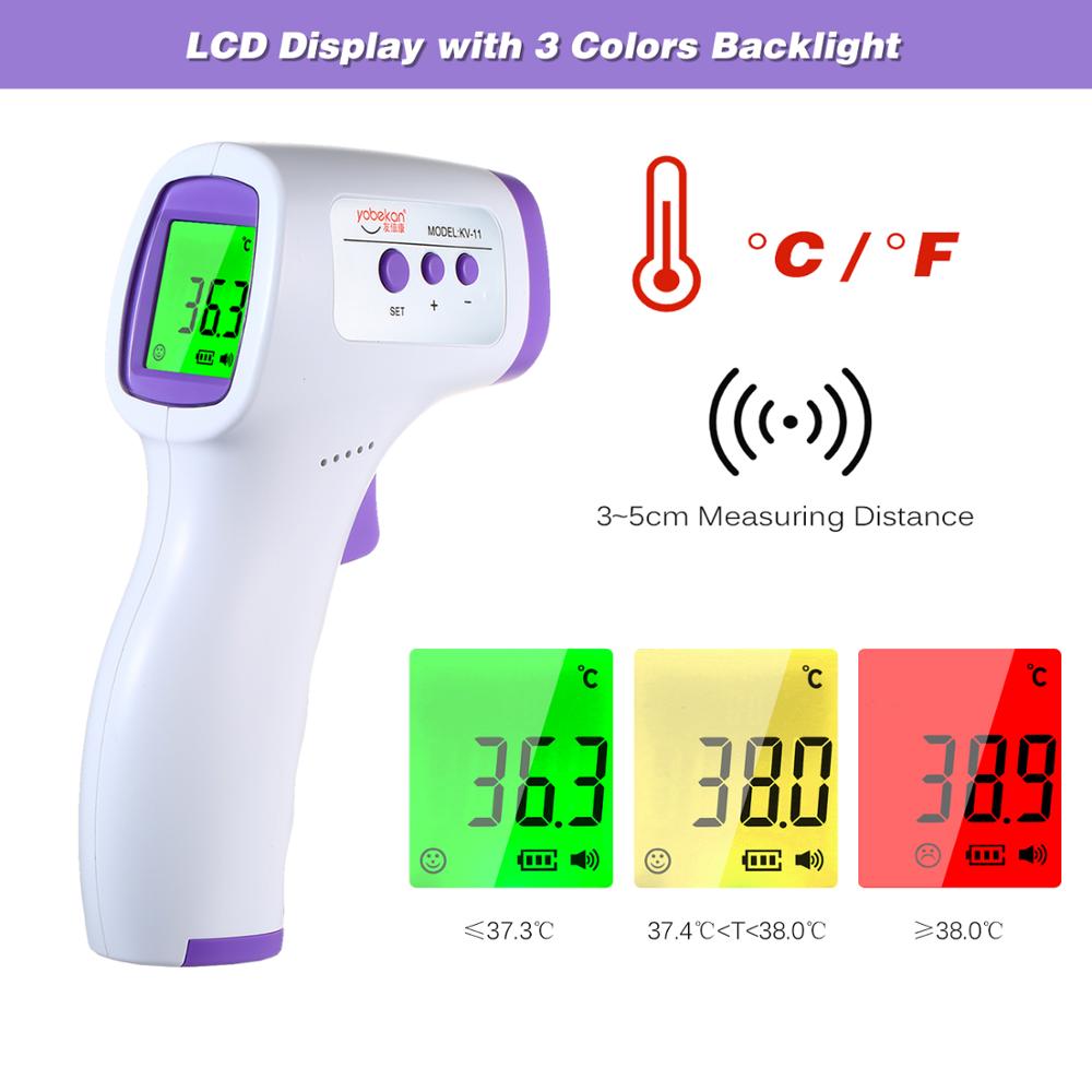 Contactloze infrarood temperatuurmeter baby volwassene digitale lcd temperatuurmeter infrarood thermometer thermometer