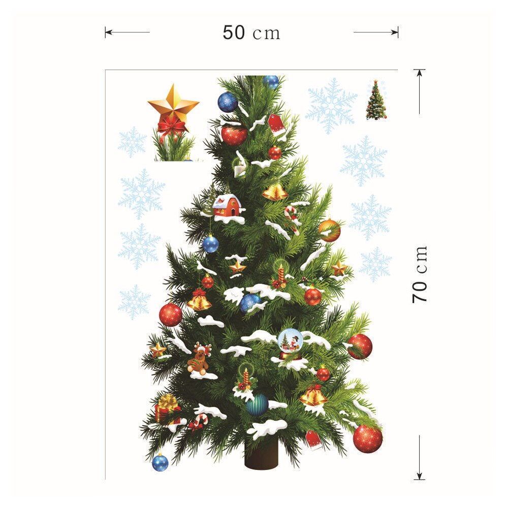 45*82cm Christmas Tree Wall Sticker Vinyl Home Wall Decor home decoration accessories wall stickers wall decor Navidad Navidad
