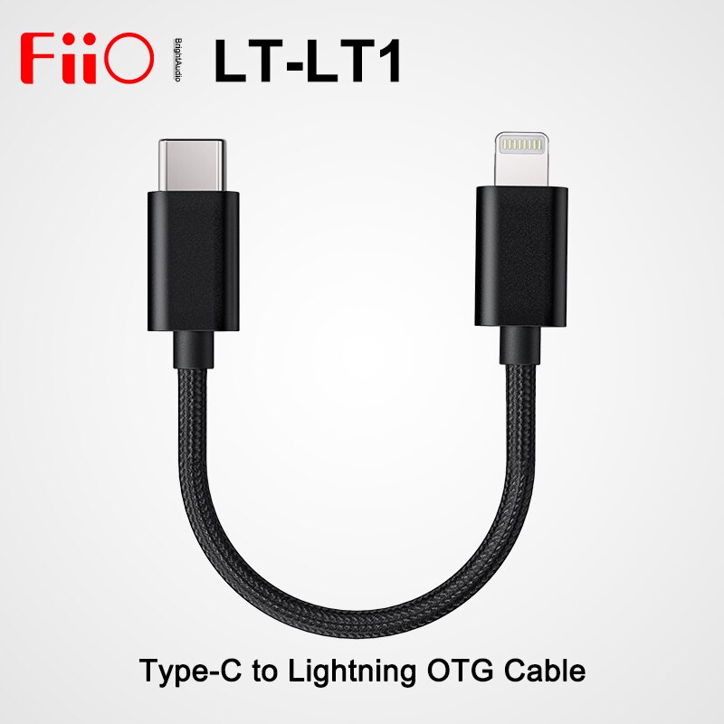 Fiio LT-LT1 LT-LT3 Type-C Bliksem Otg Kabel Voor Ios Sluit BTR5 BTR3K Q3 Q5S-TC K9 10Cm/20Cm