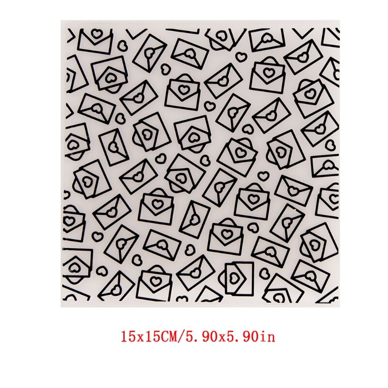 Cute Embossing Folder 3D Plastic Embossing Script Die Stencils Handmade Crafts Supplies Greeting Card Template