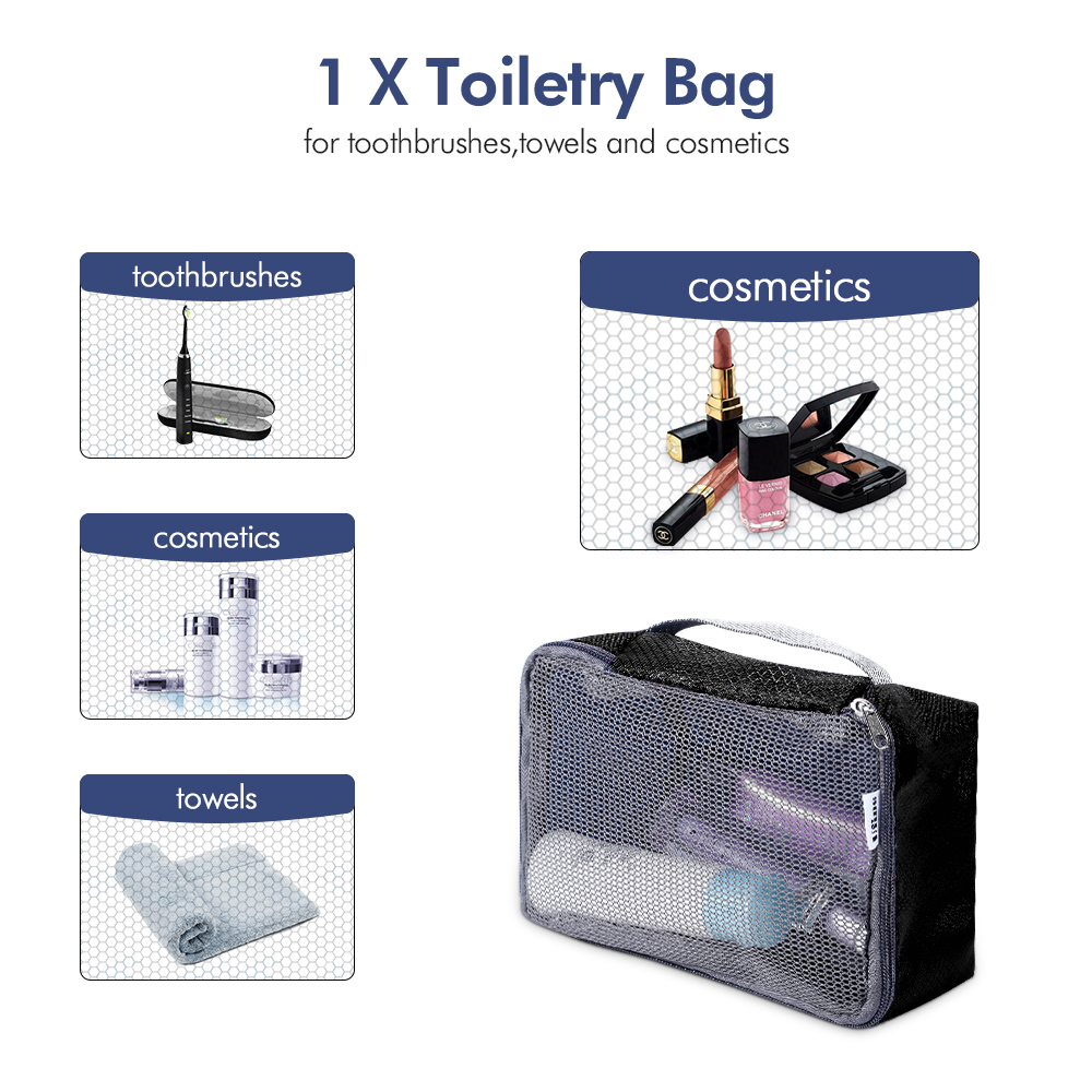 Ufine 5 Set Reise Gepäck Organizer-Doppelseitige Carryon Leichte Verpackung Würfel Lagerung Taschen