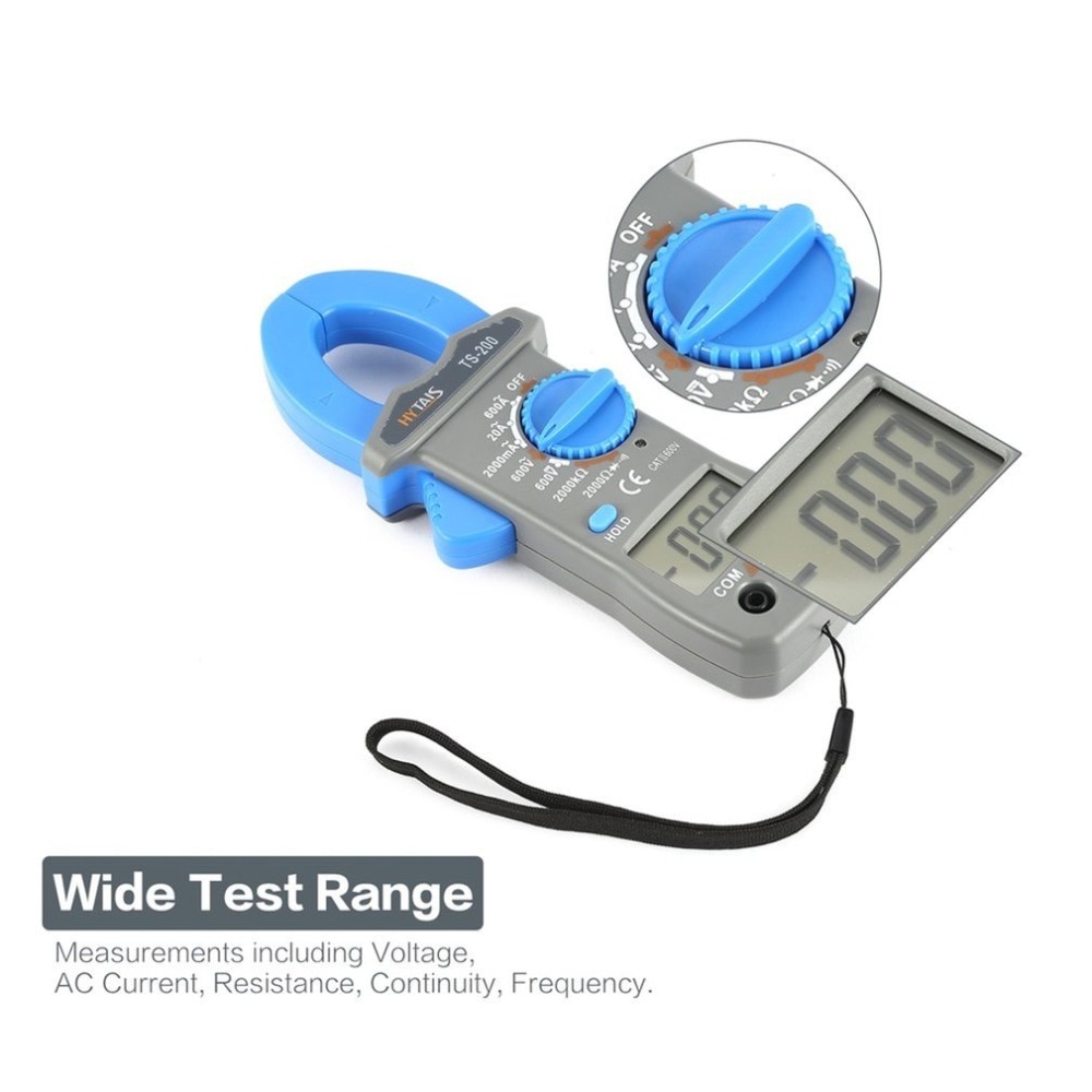 TS200 Digital Clamp Meter Multimeter AC/DC Tester Voltage Current Resistance Test Clampmeter 600A 600V Voltmeter Multimetro