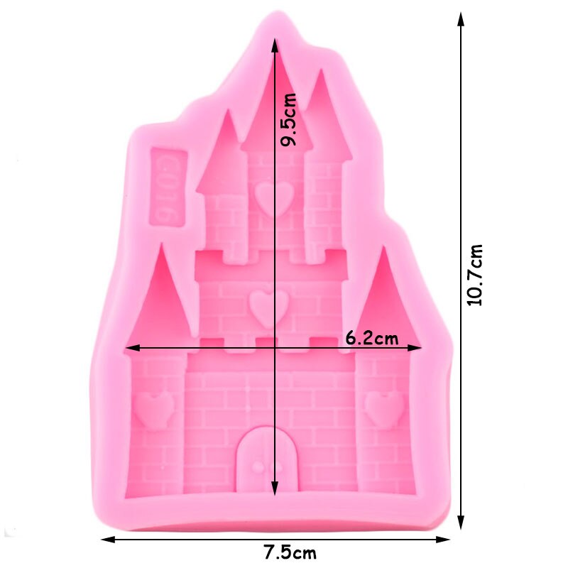 Prinses Kasteel Fondant Mallen 3D Huis Silicone Mold Baby Party Cake Decorating Gereedschap Snoep Klei Chocolade Gumpaste Mallen