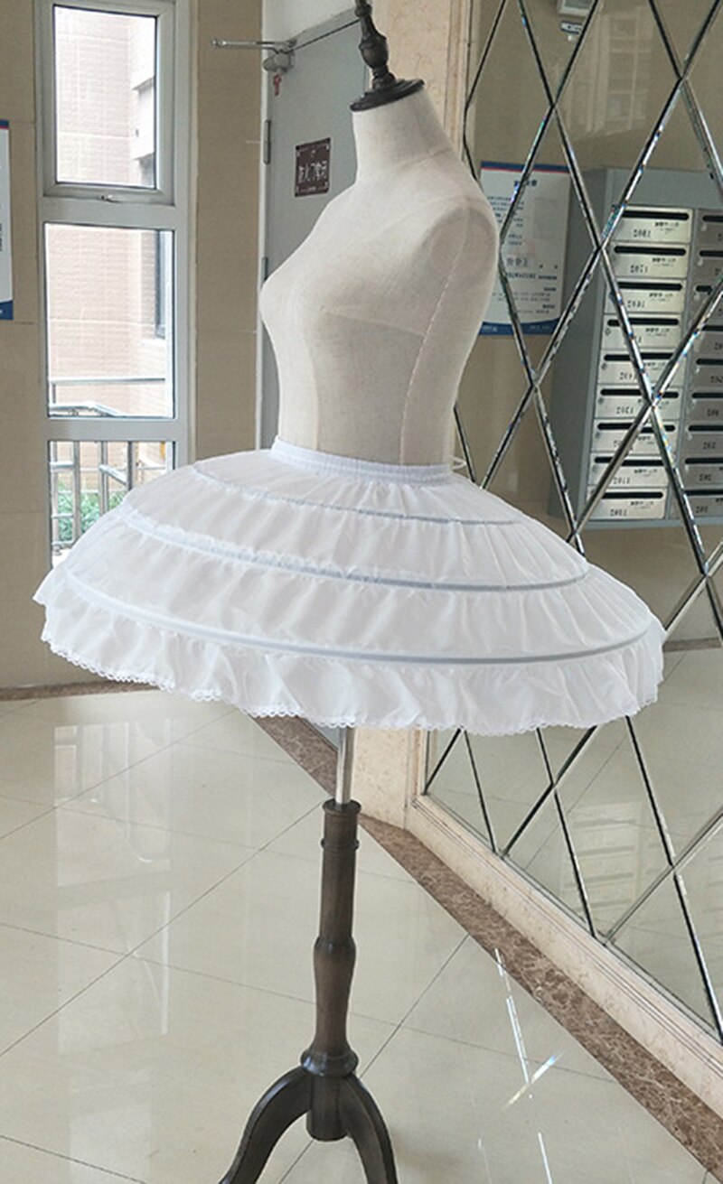 Stor bred vit kort underkjol underkjol för balettklänning balklänning knytrep 3 bågar krinolinkjol slipburk för vestido