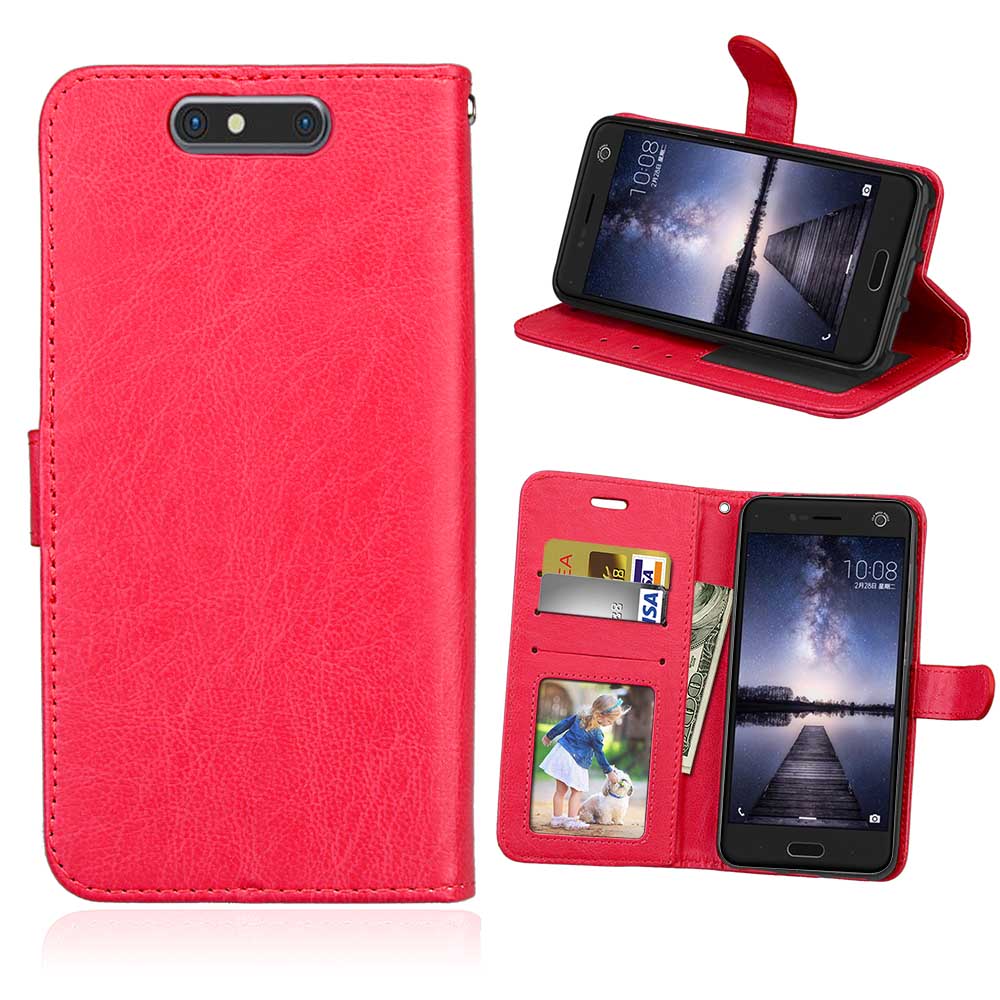 Hoesje voor zte blade  v8 leren portemonnee hoesje voor zte blade  v9 telefoontasje voor coque zte  v 8 bv0800 hoesje beschermende siliconen huid capa: Voor zte blade  v8 / Rood