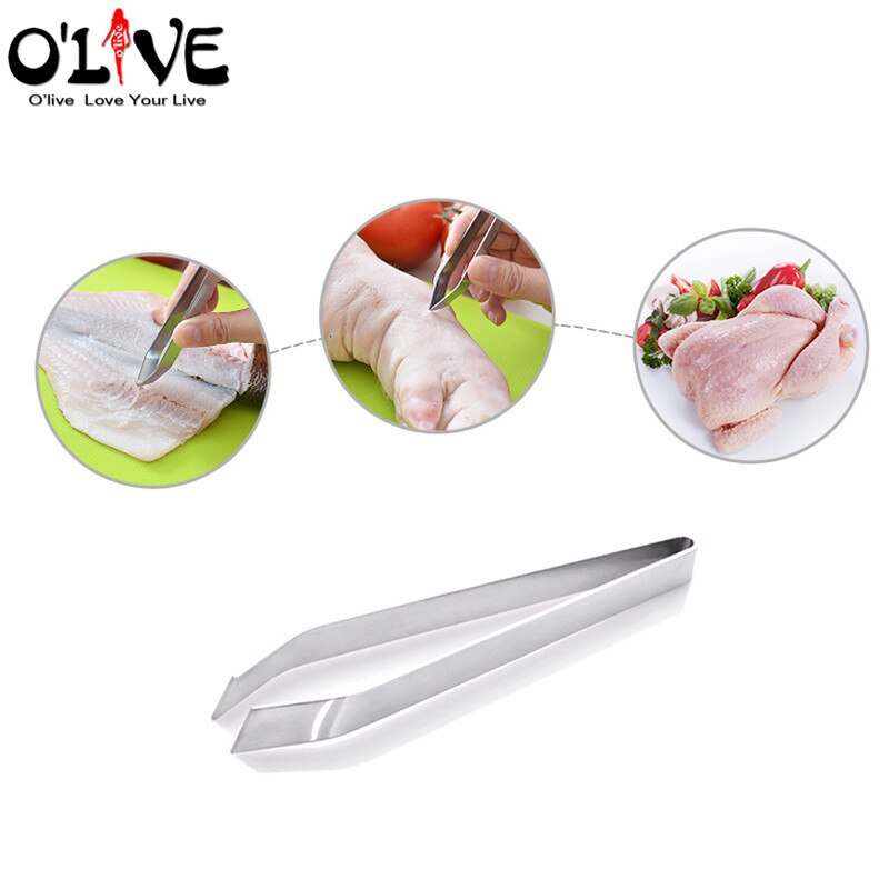 Fisch Knochen Pinzette Edelstahl Schwein Haar Clip Fisch Knochen Remover Zangen Puller Fisch Zange Japanischen Kochen Werkzeuge Küche D5