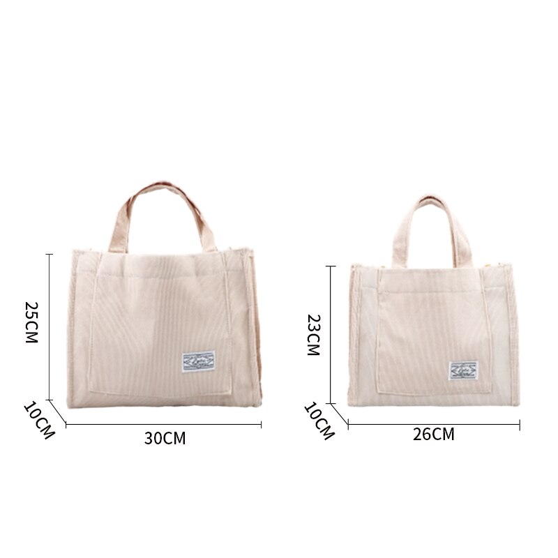 Borsa a tracolla Tote da donna Casual in velluto a coste borse a tracolla in tela di arte retrò per donna 2021 borse con cerniera in cotone Designer di lusso