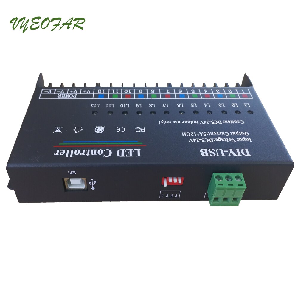 USB DIY LED RGB RGBW Controller 12 Channel Programmable Controller 5A*12CH;12Channels LED Controller for 3528&5050 led strip