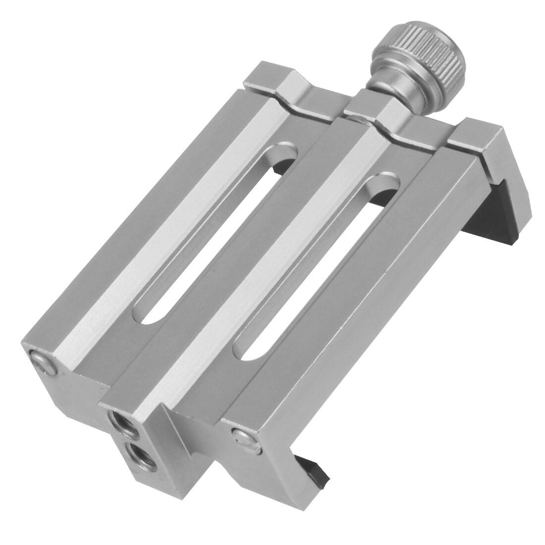 Aluminum Adjustable Lock Phone Holder Horizontal Vertical Clamp 6inch Mobile Clip w/ 1/4 Hole Selfie Stick Tripod Mount Bracket