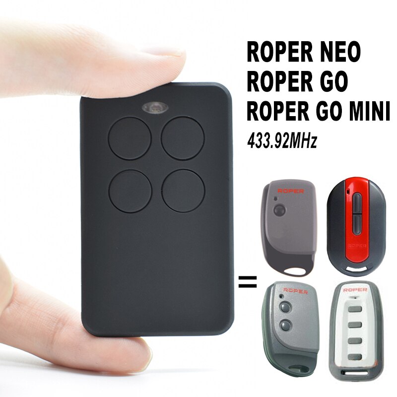 Roper Neo/Go/Go Mini Garagedeur Afstandsbediening 433.92 Rolling Code Zender