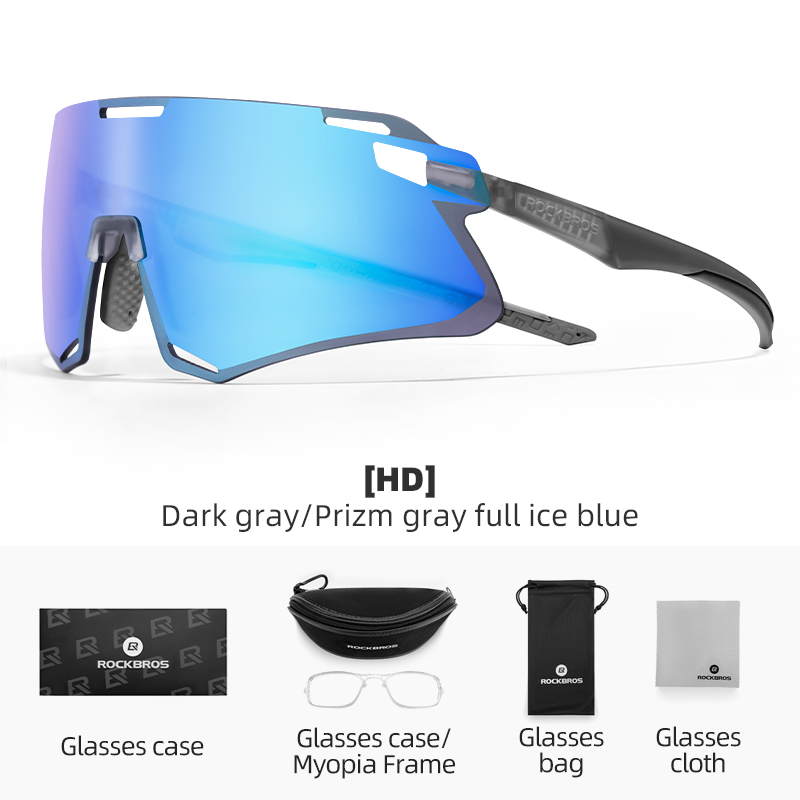 Gafas de ciclismo ROCKBROS, gafas ligeras sin marco para bicicleta, lentes de alta definición, gafas de protección para bicicleta de carretera, gafas deportivas: YELLOW