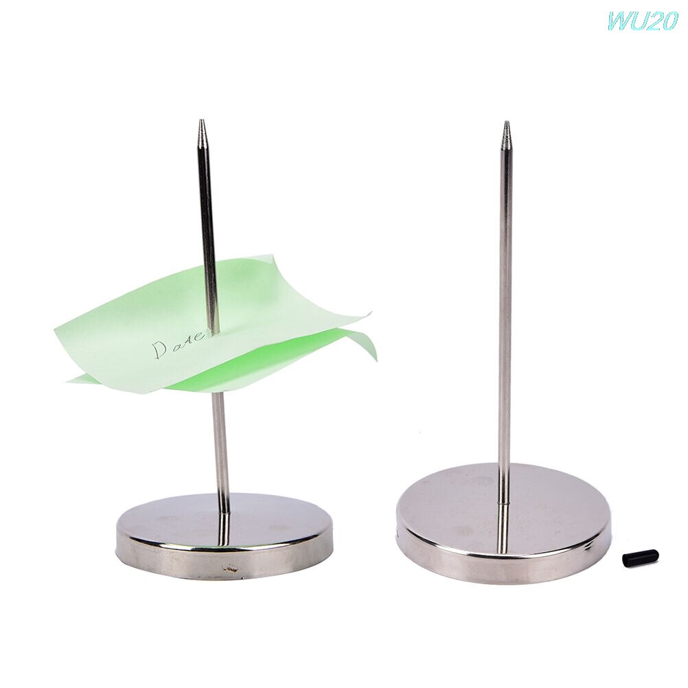 1Pcs Rvs Rechte Staaf Papier Memo Houder Bill Vork Vork Voor Ontvangst Ontvangst Note Spike Stick !