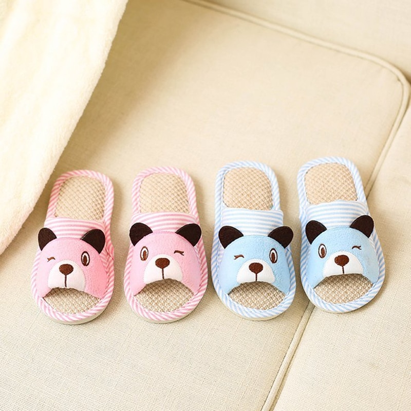 Kinderen Lente Herfst Slippers Kids Familie Slippers Cartoon Beer Huishoudelijke Anti-Slip Indoor Home Slippers voor Meisjes en Jongens