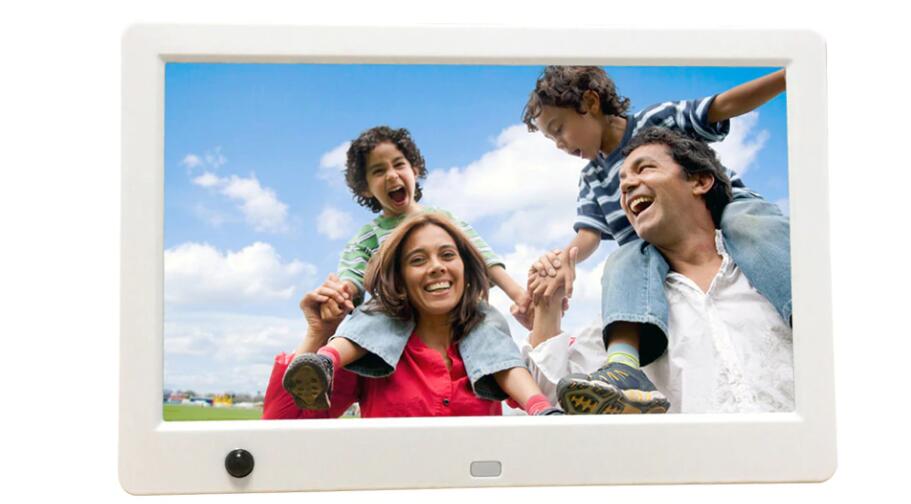 Digital Photo Frame 10.1 inch Electronic Digital Photo Frame 16:9 1024x600 Display with HU Motion Sensor: white / AU Plug