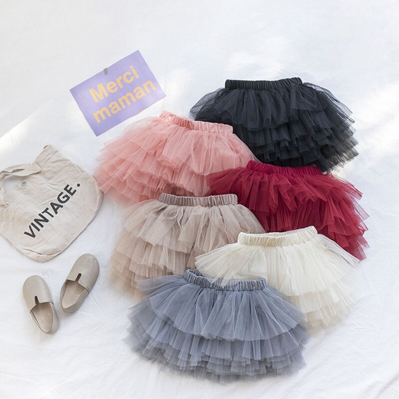bébé filles Tutu jupe moelleuse princesse Ballet danse Tutu maille jupe enfants gâteau jupe mignon filles vêtements