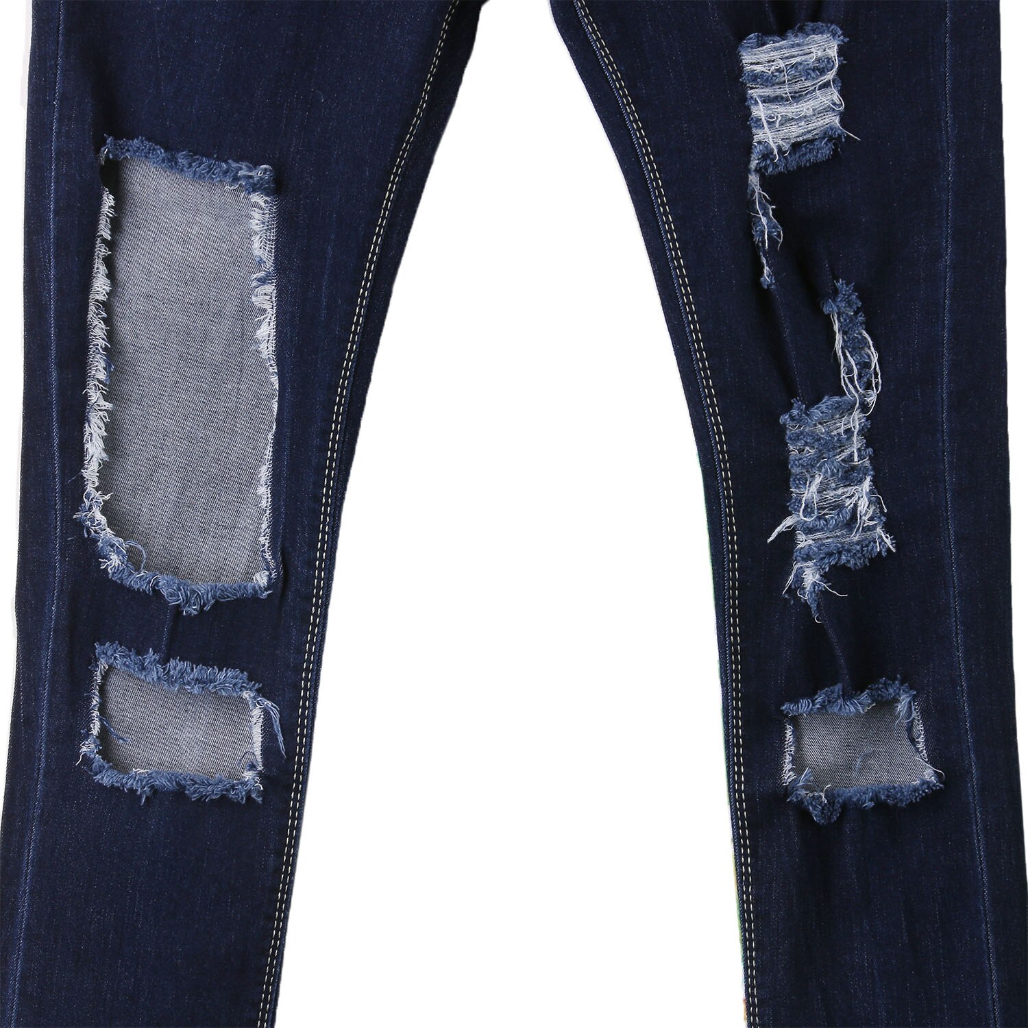 Frauen See Zerstört Zerrissene betrübt Dünne Jeanshosen Freund-Jeans Hosen Stilvolle Damen See Röhrenjeans