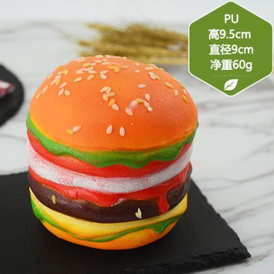 Festliga festtillbehör konstgjorda livsmedel imitation hamburgare simulering hamburgare bröd modell tillbehör rekvisita 2pc/ parti: Mjölkvitt
