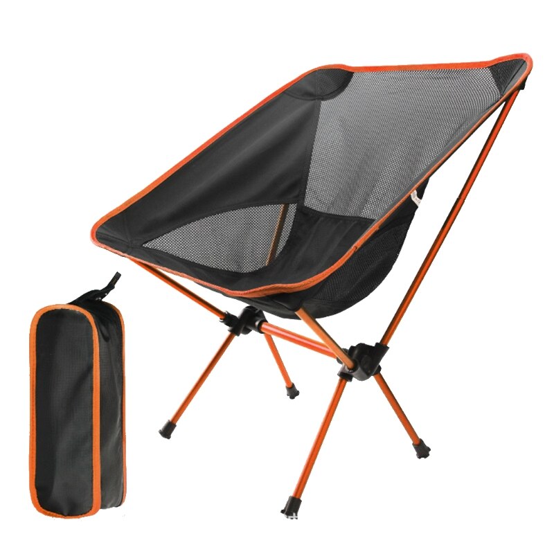 Portátil Luna silla liviana plegable extendido asiento ultraligero desmontable Casa de oficina pesca de Camping: Orange