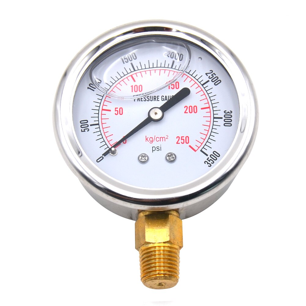 Produktbild von 1/8 NPT Mini-Manometer – 0–60 PSI, Rückseitige Montage, 1,5 Zoll Zifferblatt, Stahlgehäuse – Für Luftkompressoren, Hydraulik & Druckprüfung