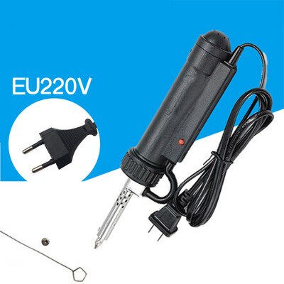 Draagbare Automatische Tin Elektrische Vacuüm Soldeer Sucker Desolderen Machine 220V 30W Elektrische Tin Zuigapparaat Eu Met Nozzle: 220V Black