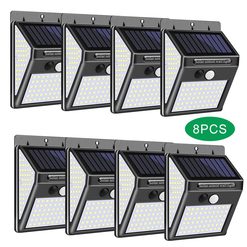 1/2/4PCS LITOM 140 LEDS Solar Light Energy Solar Garden Light IP65 Waterproof PIR Motion Sensor Sunlight For Garage Yard Outdoor