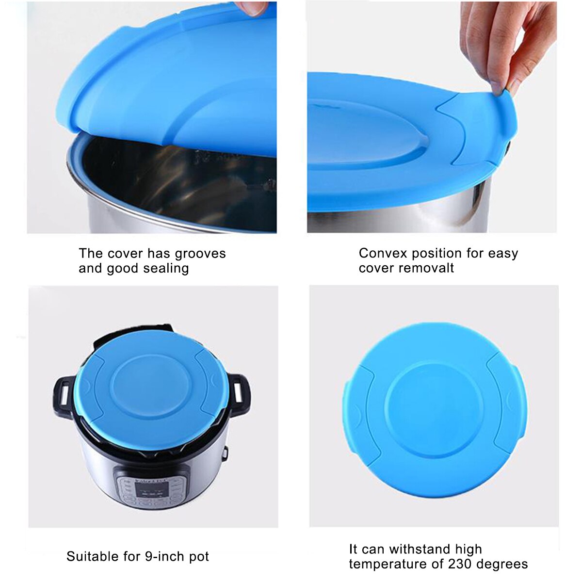 1PC Household Pressure Cooker Inner Tank Cover Food Grade Silicone Lids Multi-color with Heat Resistant Peculiarity